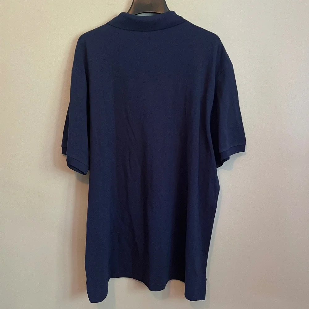 Polo Ralph Lauren Mens 2XLT Navy Blue Short Sleeve Pique Polo Shirt Red Pony NWT